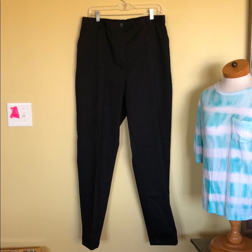 New Land’s End Black Twill Dress Pants Sz. 16